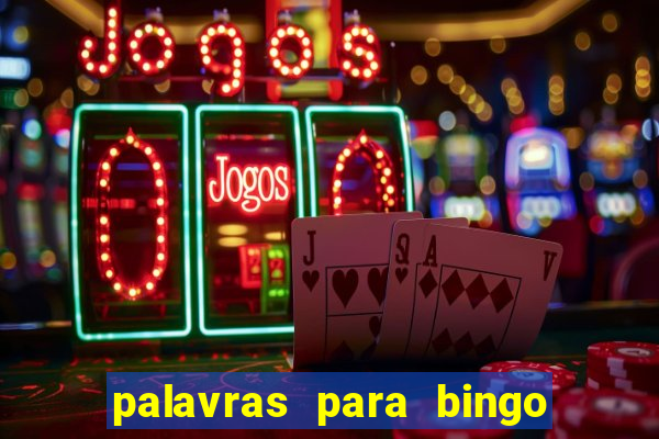 palavras para bingo cha de bebe